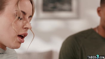 Petite hottie masturbating and riding on a huge dark dong