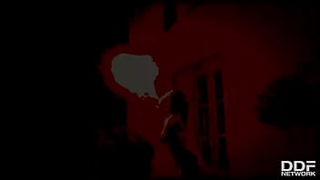 Flaming hot sexy pyromaniac plays with fire