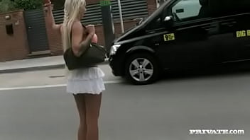 German blonde julie takes a black dick inside of her pussy and mouth