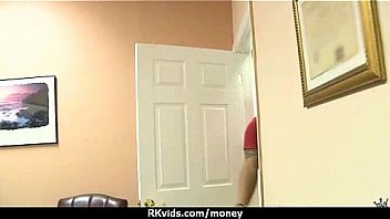 Tight teen fucks a man in front of the camera for cash 25