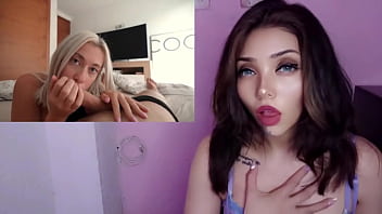 Masturbandome con una rubia chichona recibiendo un creampie cremoso