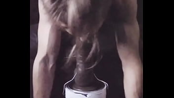 My 13" forearm black dildo it's huge and as hard as rock and i'm able to put the whole head in my mouth by stretching it