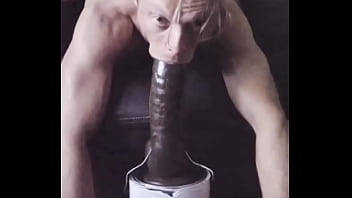 My 13" forearm black dildo it's huge and as hard as rock and i'm able to put the whole head in my mouth by stretching it