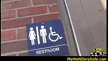 Gloryhole with a nasty wild white girl interracial 20