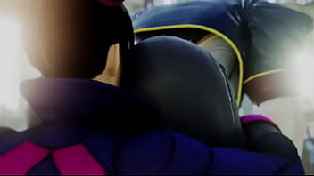 Street fighter seth x juri booty shaking booty licking