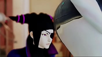 Street fighter seth x juri booty shaking booty licking