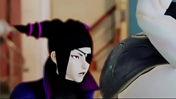 Street fighter seth x juri booty shaking booty licking