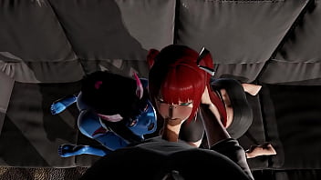 Demon girl and redhead blow you bound by lust animated gameplay