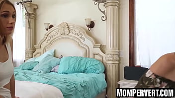 Stepson's big dick enjoyed by stepmom and girlfriend