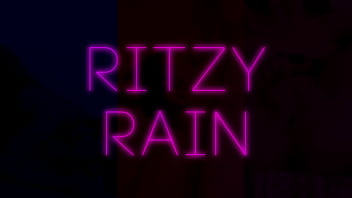 Ritzy rain on her knees arms bound rough deepthroat face and tit slaps and a throat pie finish
