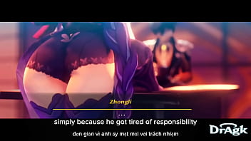 Raiden shogun gets put in her place by zhongli