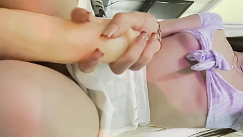 Fucking myself with a big dildo