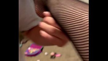 Eating my pink tight pussy
