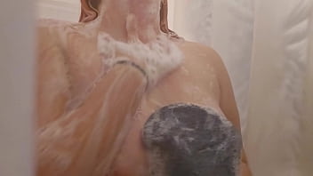 Scrubbing my chest after work