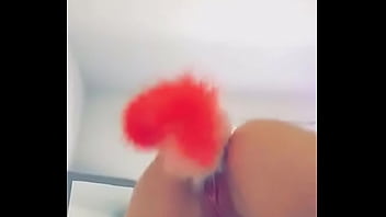 Showing off her tiny tits