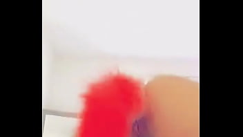 Showing off her tiny tits