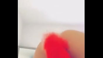 Showing off her tiny tits