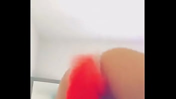 Showing off her tiny tits