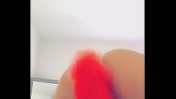 Showing off her tiny tits