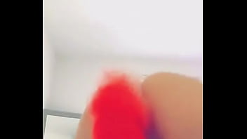 Showing off her tiny tits