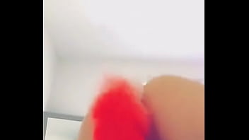 Showing off her tiny tits