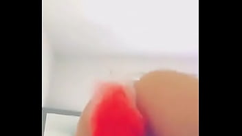 Showing off her tiny tits