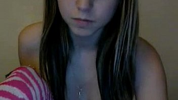 Tiny teen showing her titties live