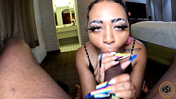 Little bleu likes sucking on big dick