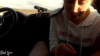 Ponytail slut black lynn emptying my balls in the car