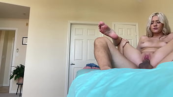 Sexy blonde teen from the mall loves big cock inside
