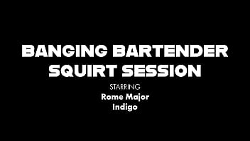 Sexy bartender indigo got pussy fucked by rome major in the cabana