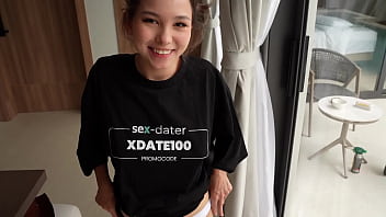 Asian neighbor from the sex dater site came to get acquainted and fuck hard