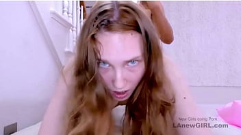 Lovely golden haired girl got seduced by the producer