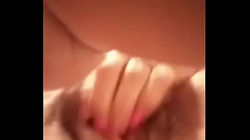 Ex rubbing and opening pussy