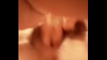 Ex rubbing and opening pussy