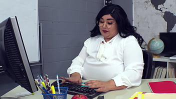 Chubby teacher chloe klein bangs her hung black student jm1243