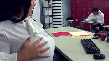 Chubby teacher chloe klein bangs her hung black student jm1243