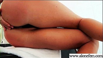 Alone horny girl start play with things as sex toys vid 17