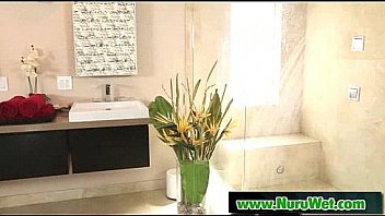 Horny client receive nuru massage and more on air matress 23