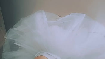 Chantal channel as a great dancer with ballerina's dress