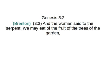 Genesis chapter 3 brenton greek translation