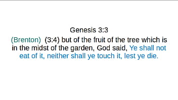 Genesis chapter 3 brenton greek translation