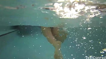 Vicky vette & teal conrad have a lot of lesbian fun inside the pool