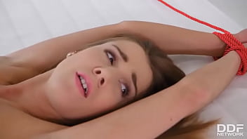 Sexy subby spanked and roped