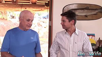 Blonde wife aimee addison makes a stranger cum while husband watches