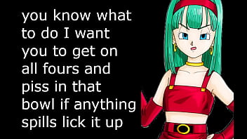 Dragon ball bulla cum eating instructions with maker anal and piss play