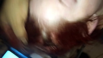 Redhead made to take black cock in her mouth