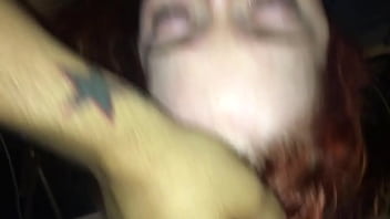 Redhead made to take black cock in her mouth