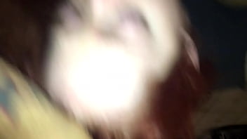 Redhead made to take black cock in her mouth