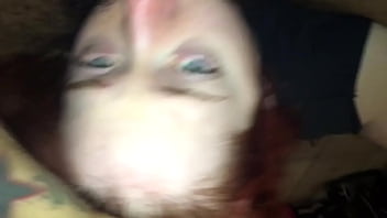 Redhead made to take black cock in her mouth
